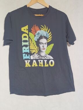 Frida Kahlo Hybrid Label Black Tee - Large